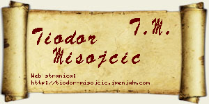 Tiodor Misojčić vizit kartica